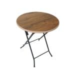 میز تاشو سفری مدل چوب MDF گرد